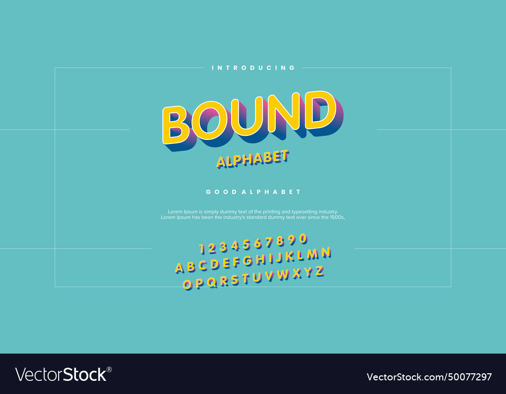 Bound futuristic minimalist display font design