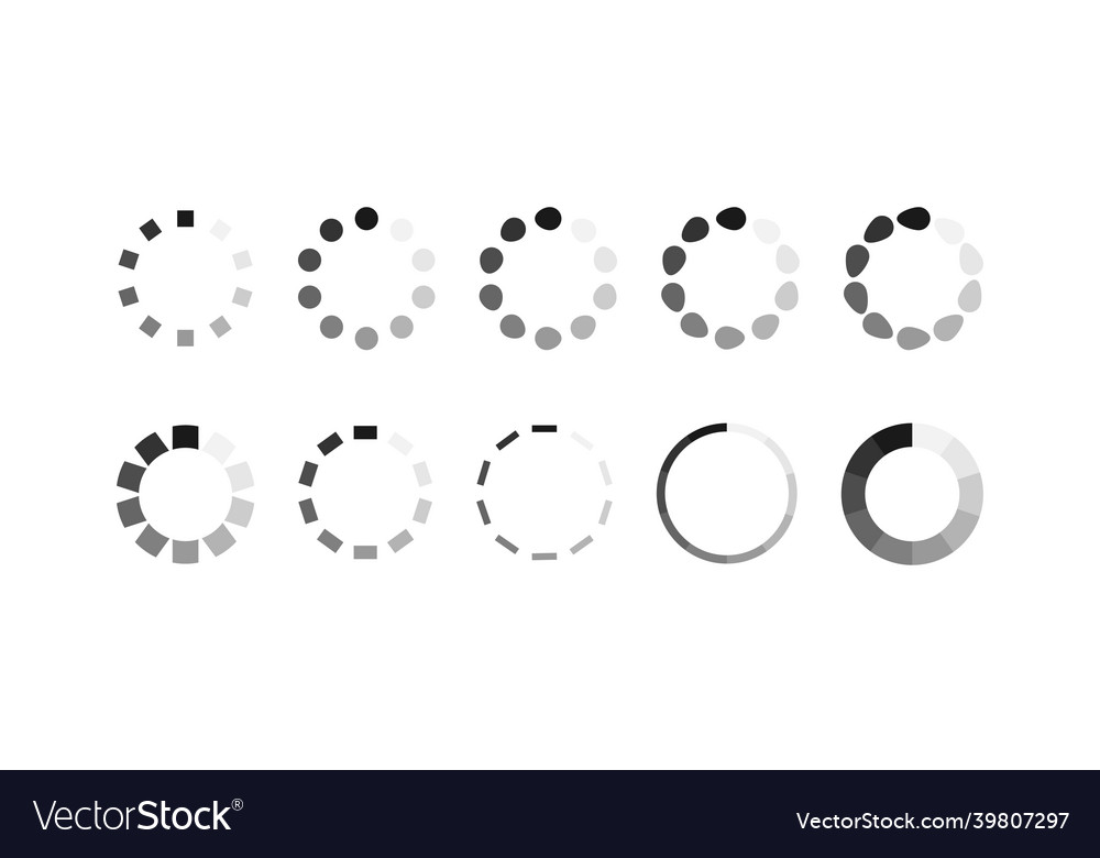 Circle loader bar icon for your design load vector image Circle loader bar icon for your design load