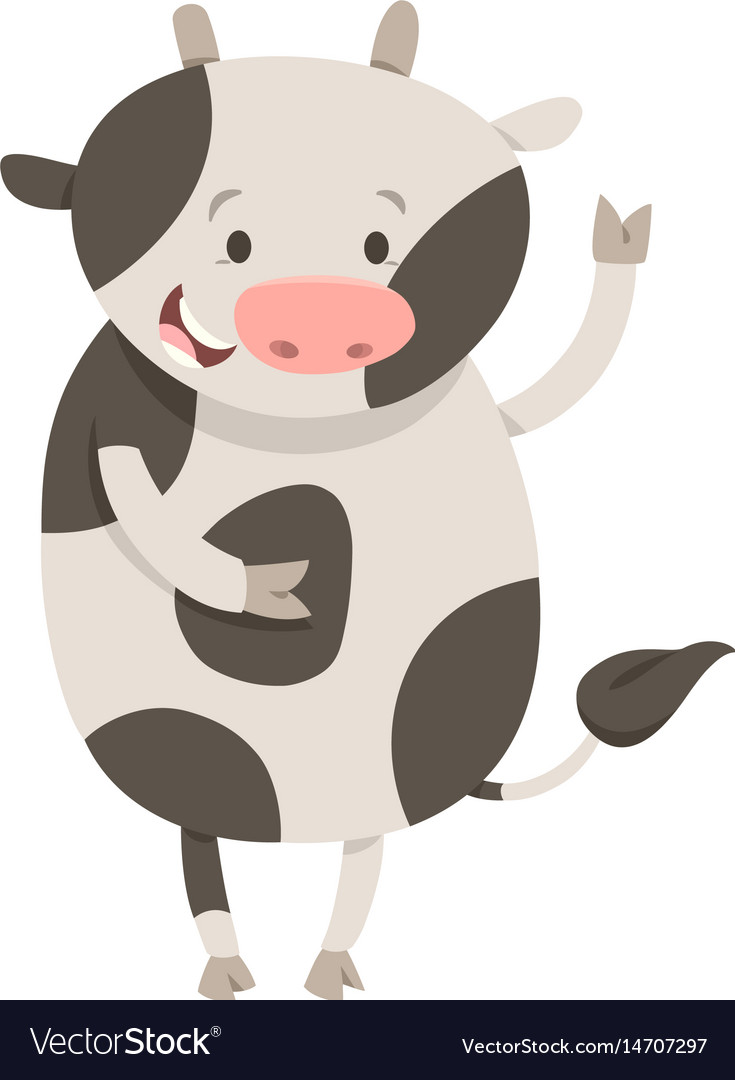 Cute cow or calf animal Royalty Free Vector Image