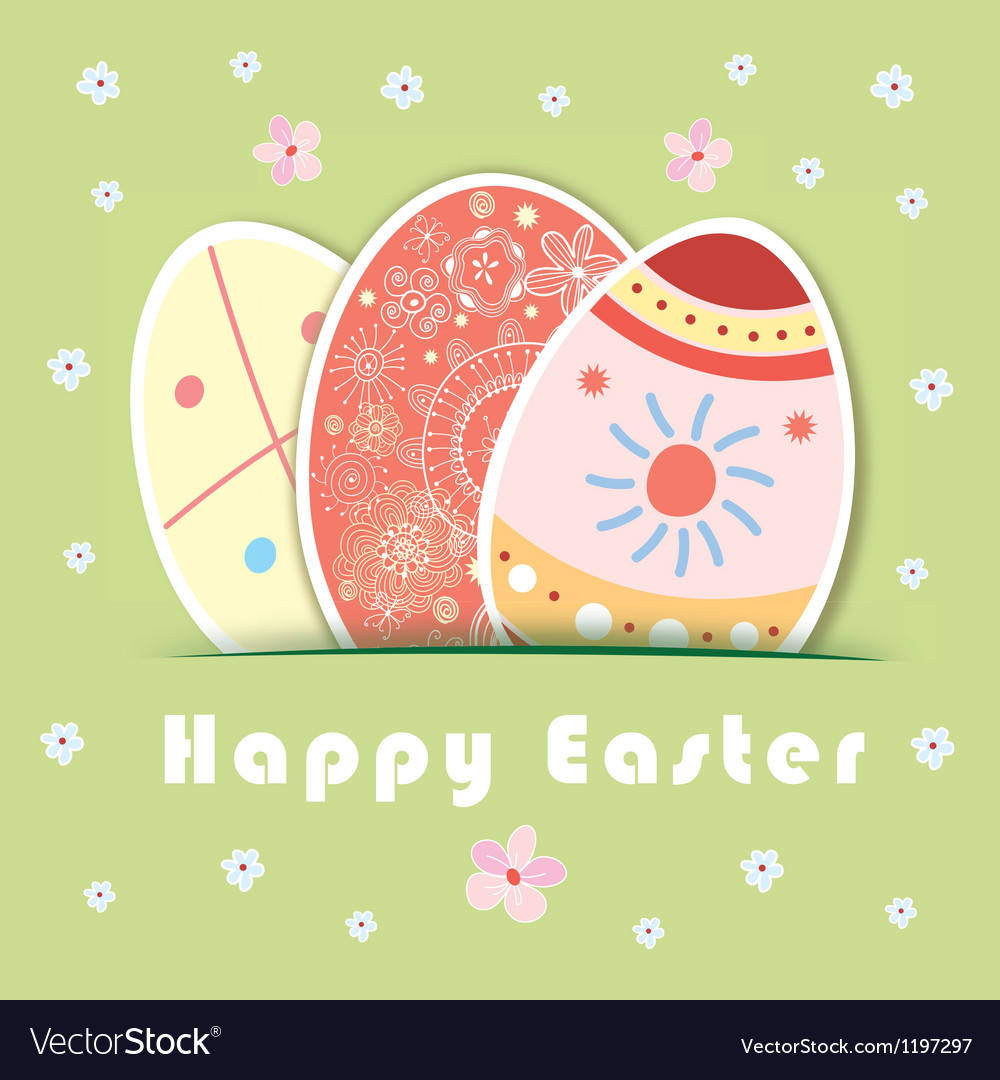 Easter eggs Royalty Free Vector Image - VectorStock