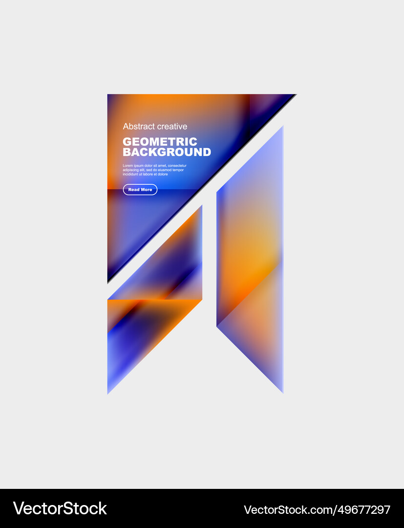 Gradient triangles abstract background Royalty Free Vector