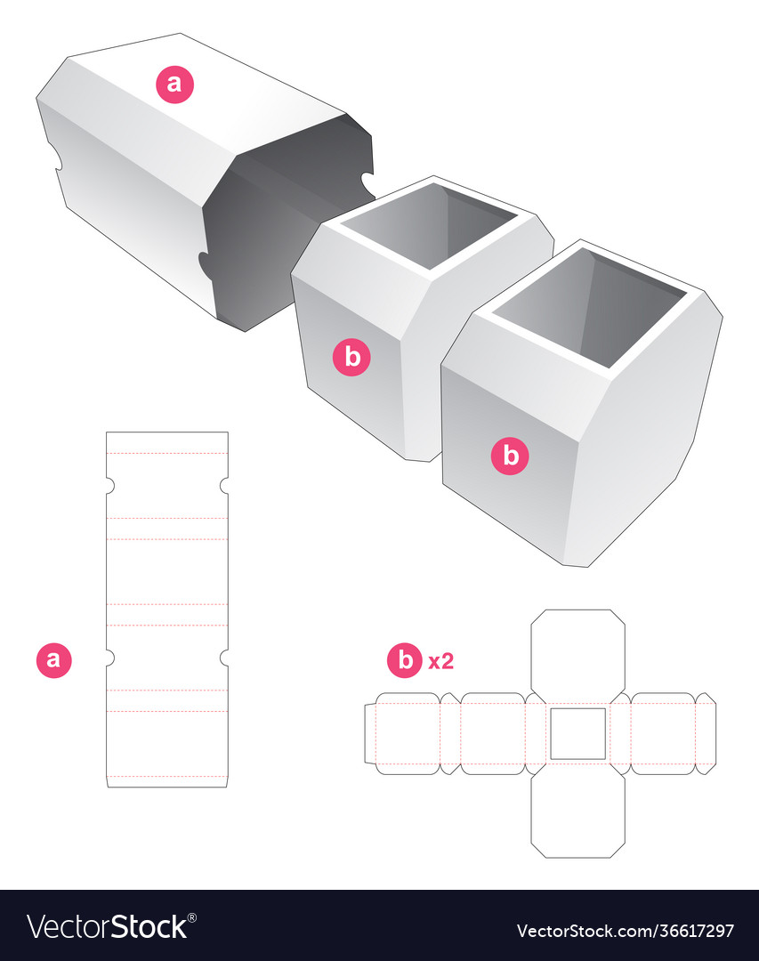 Octagonal Box Die Cut Template