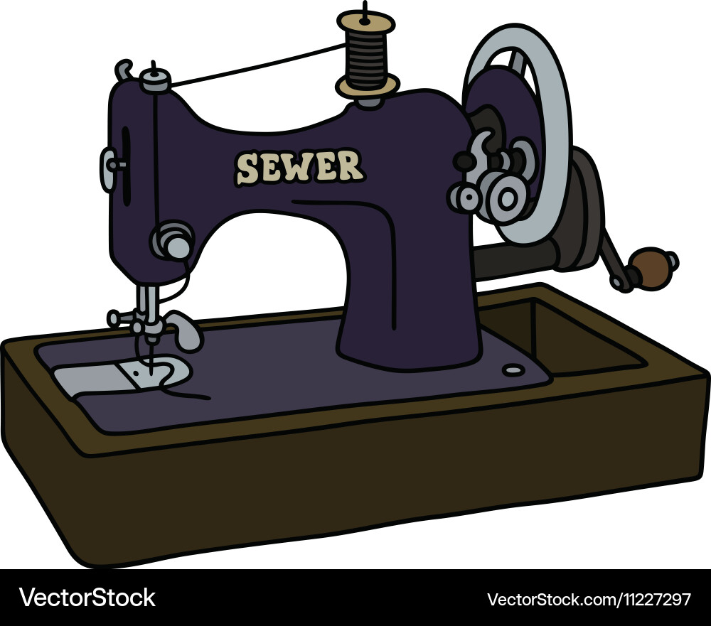 Retro sewing machine Royalty Free Vector Image