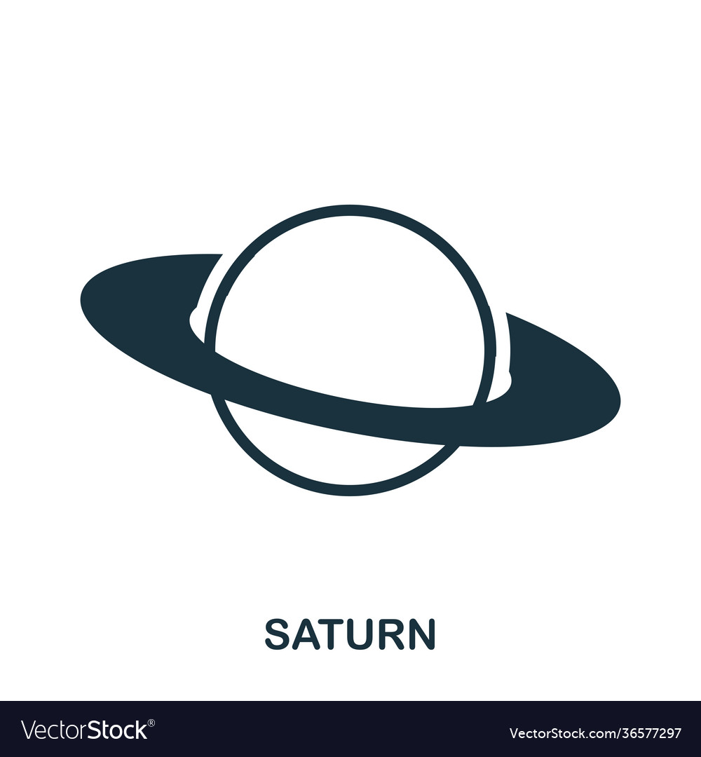 Saturn icon flat style design ui