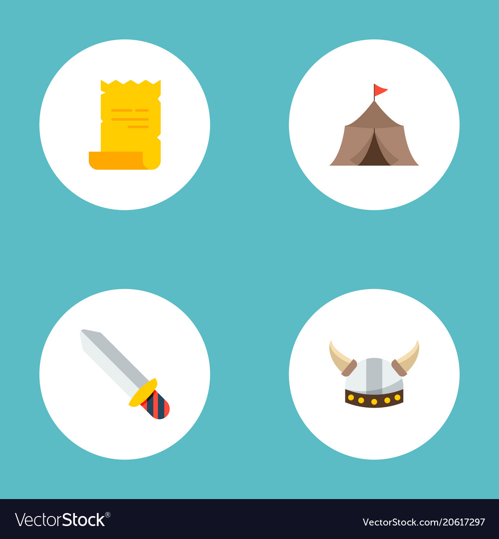Set game icons flat style symbols