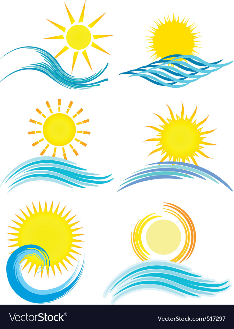 Summer icons Royalty Free Vector Image - VectorStock