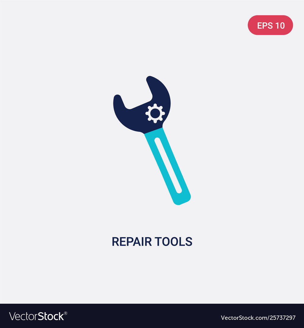 Two color repair tools icon from edit