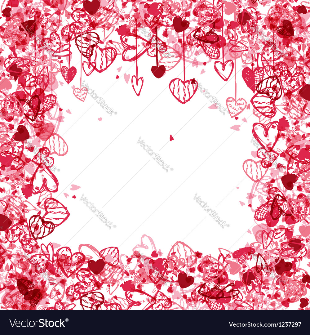 Valentine frame design with space for your text