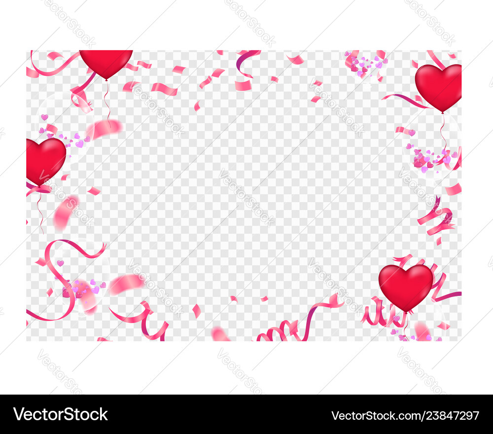 Valentines Day Banner Template Background Vector Image