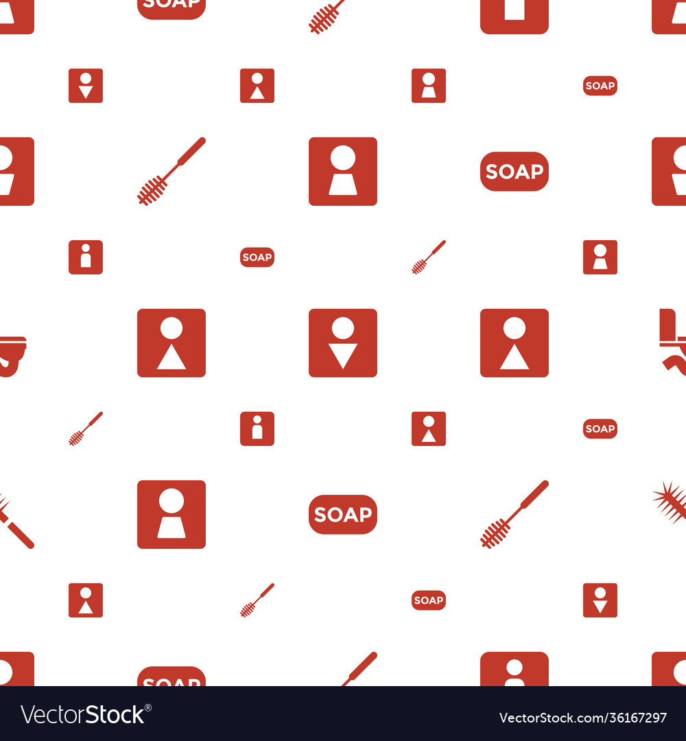 Wc icons pattern seamless white background