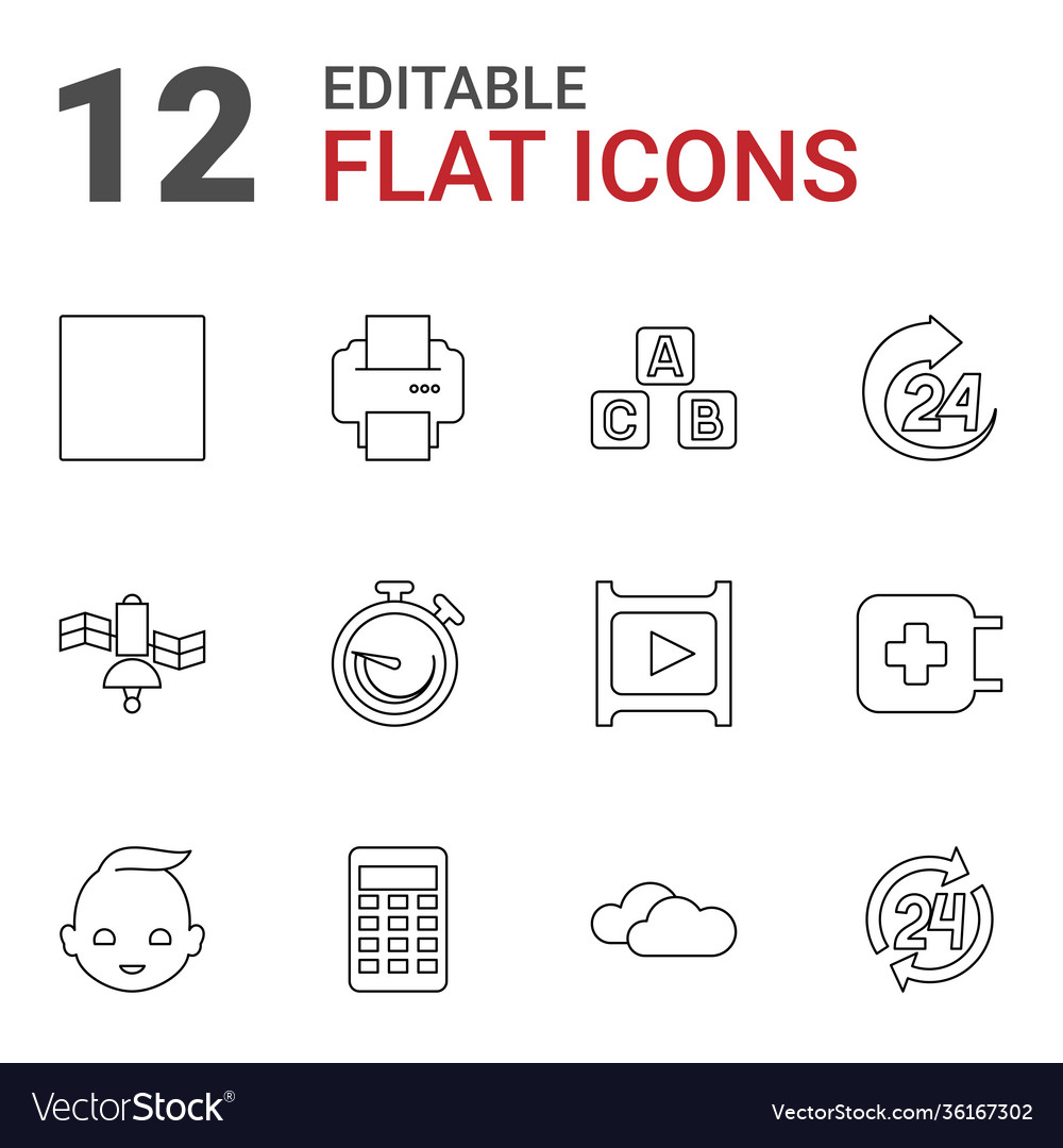 12 glossy icons