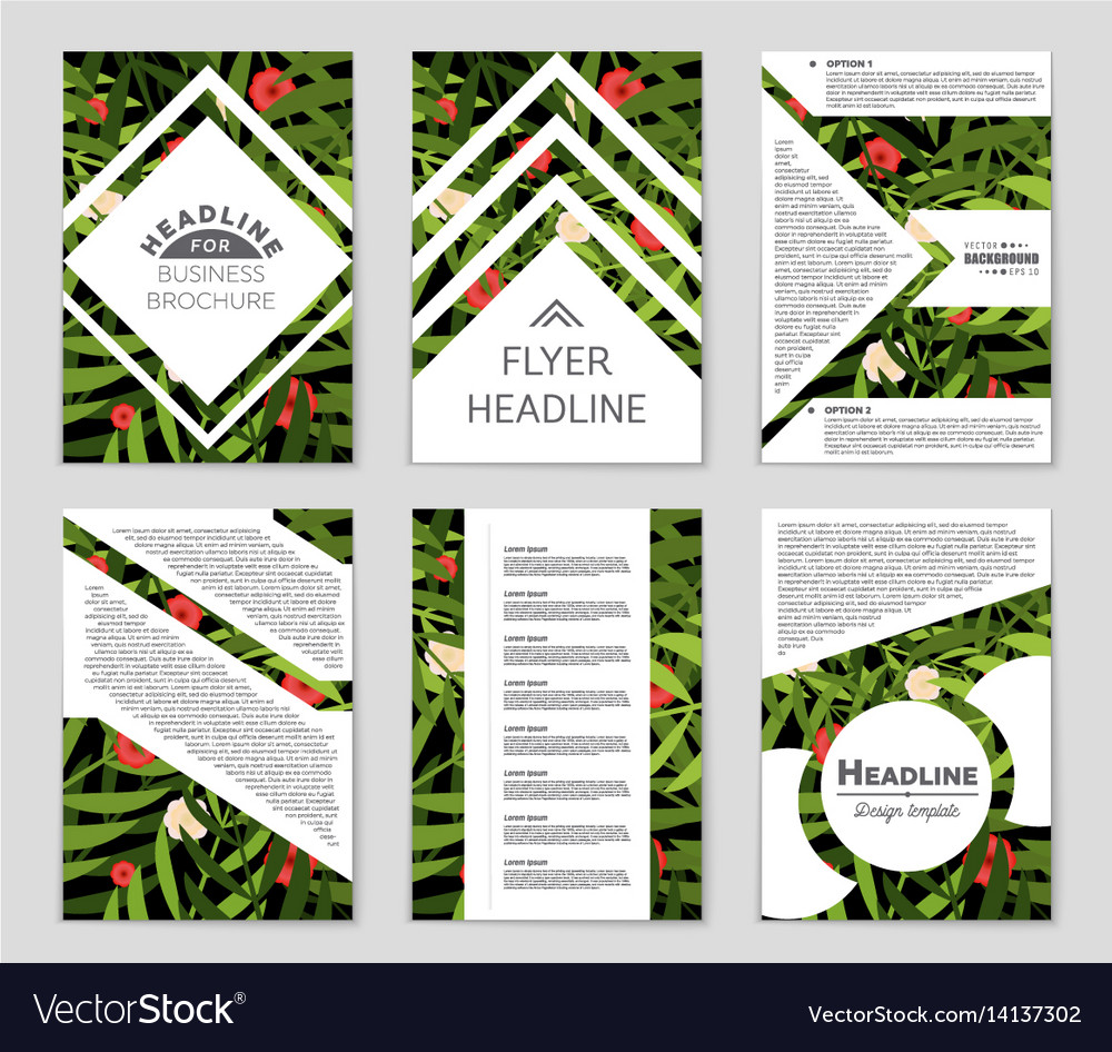 Abstract layout background set for art