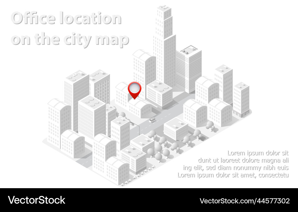 Cityscape using 3d isometric view Royalty Free Vector Image