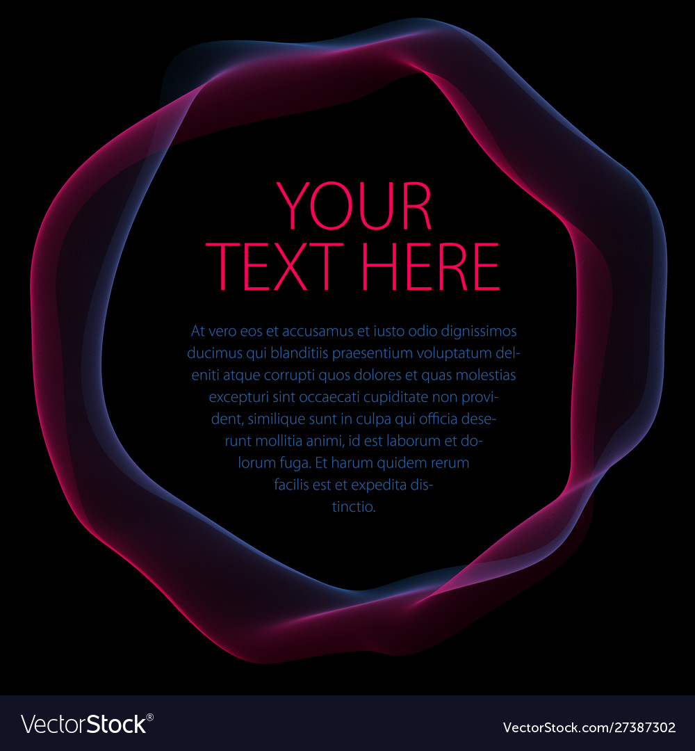 Flowing smooth linear frame in a shape circle vector image Flowing smooth linear frame in a shape circle