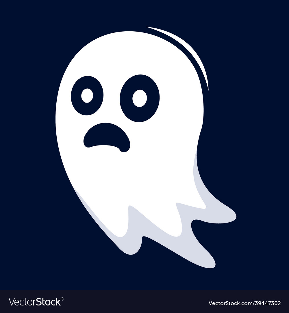 Ghost halloween cartoon Royalty Free Vector Image