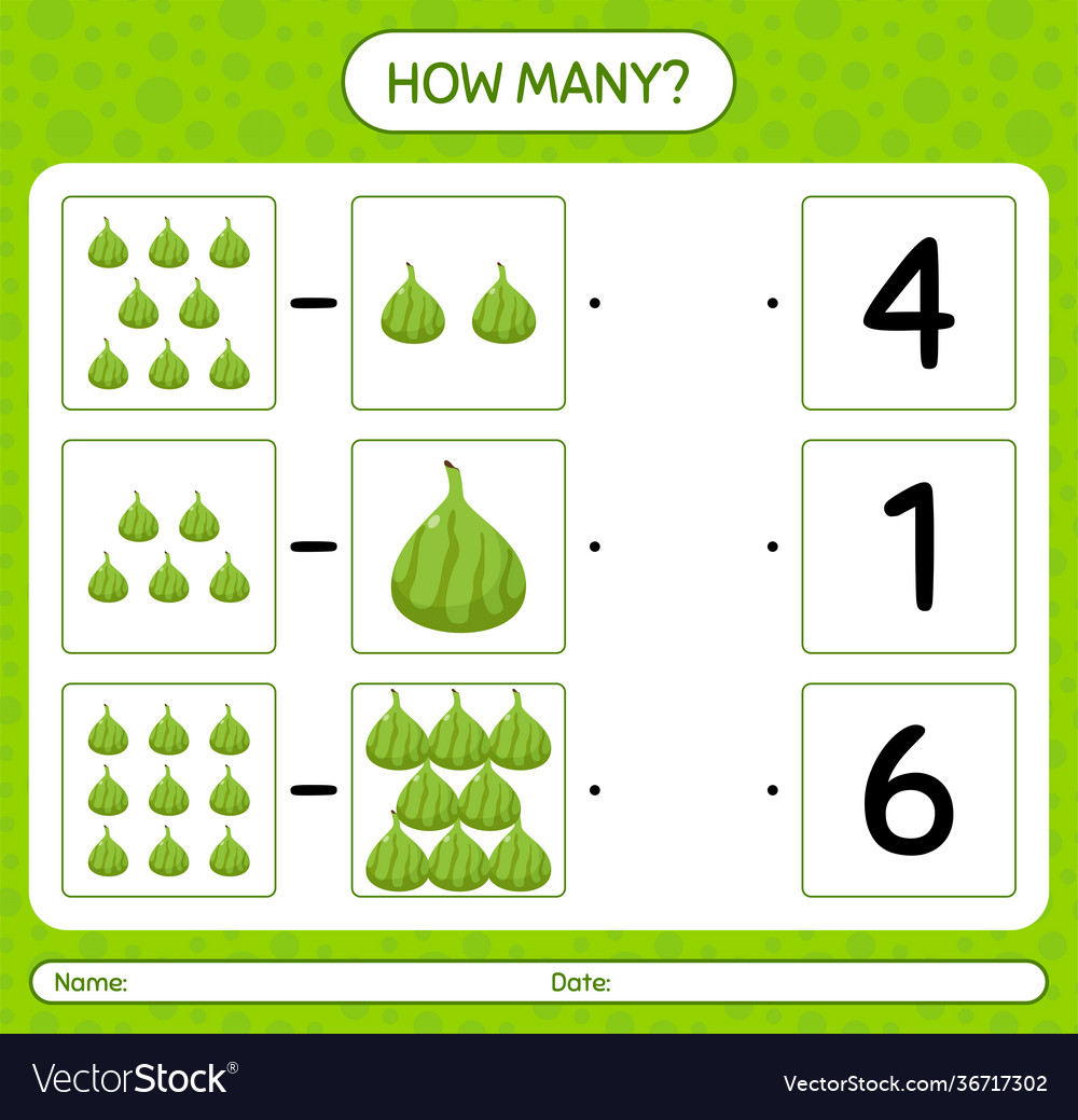 How many counting game with indian fig worksheet