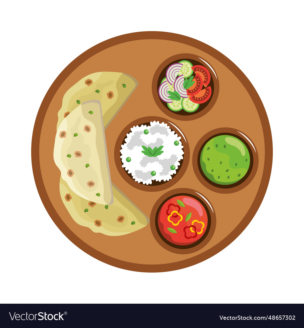 Indian food fresh icon Royalty Free Vector Image