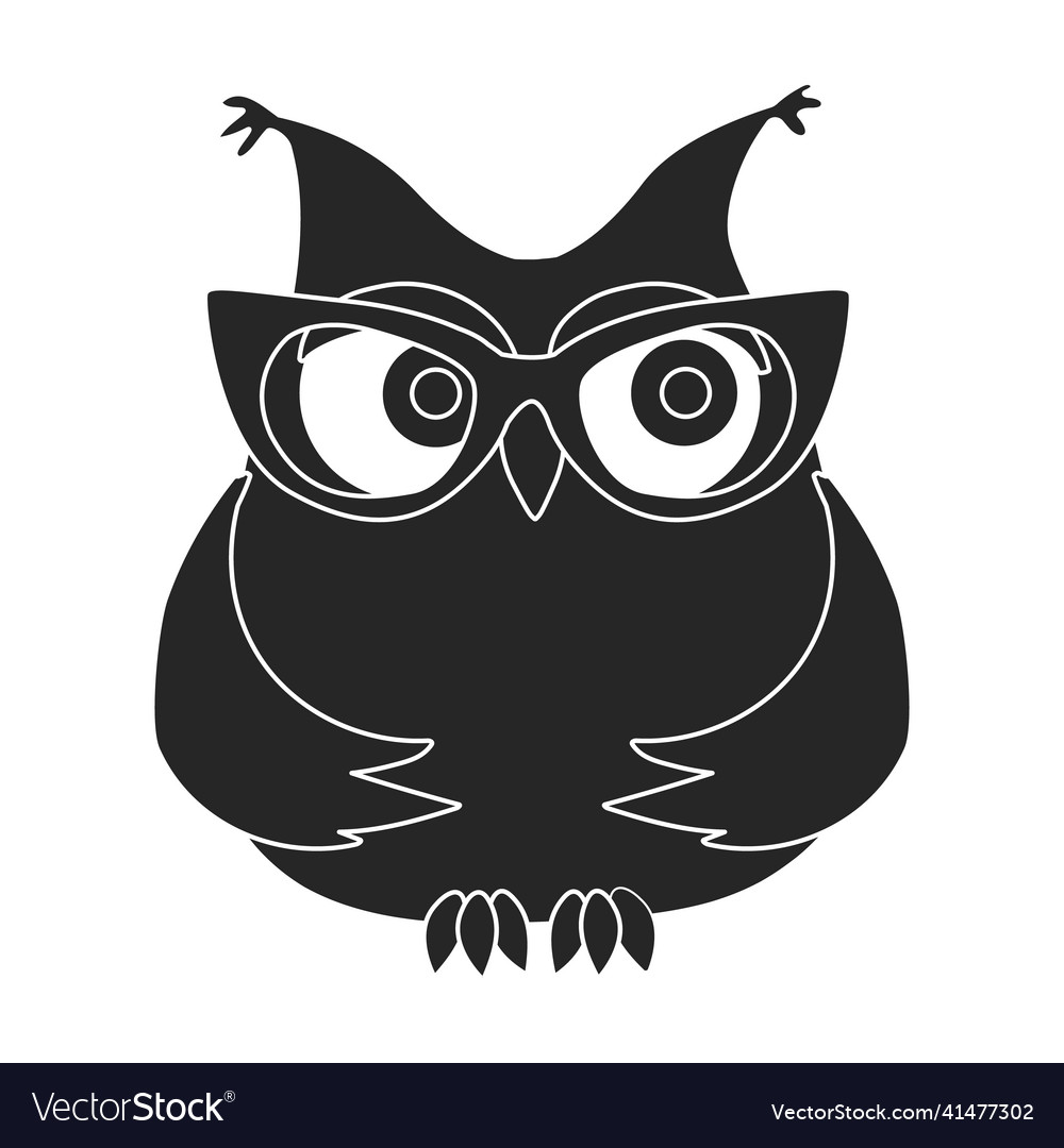 Owl iconblack icon isoliert