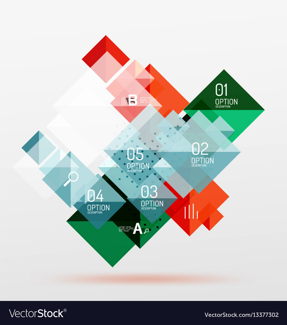 Repetition of overlapping color squares