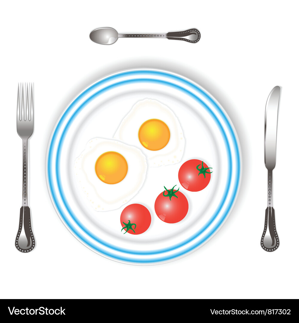 Scrambled eggs Royalty Free Vector Image - VectorStock