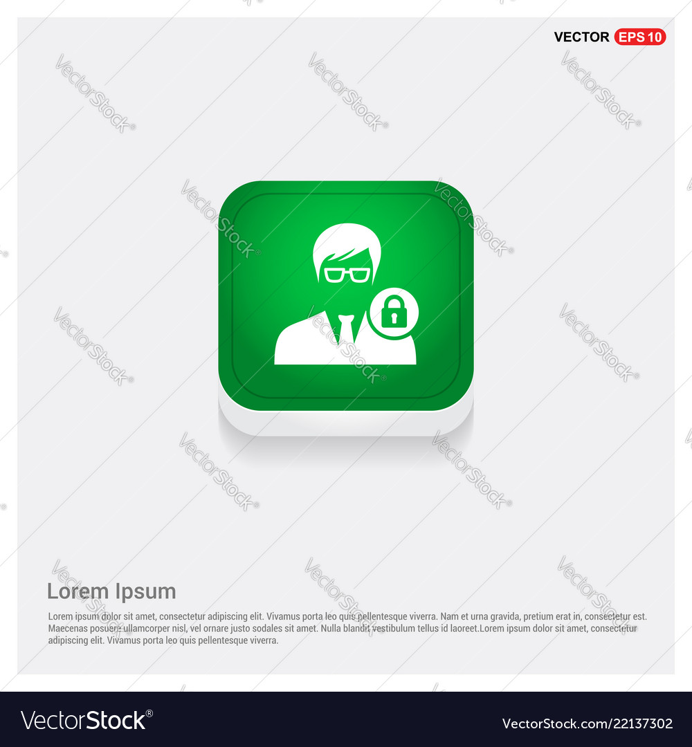 Secure user icon vector image Secure user icon