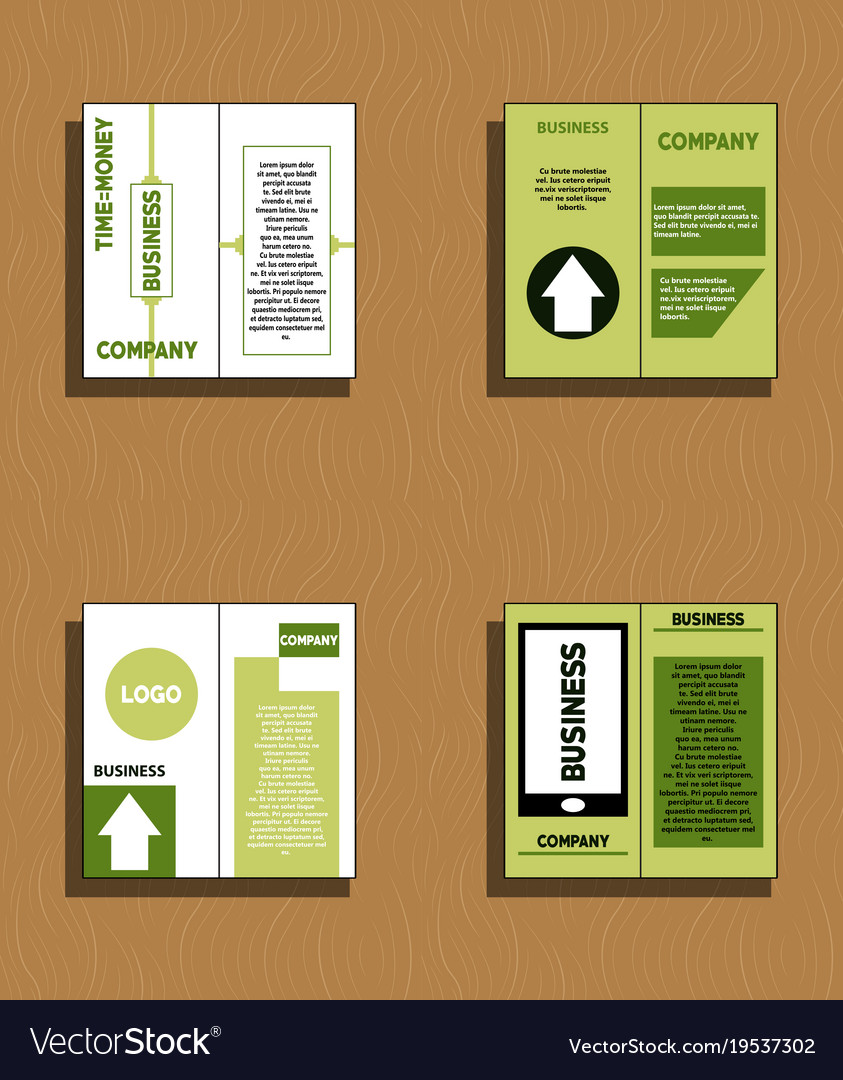 Set of flyer design template - brochure annual Vector Image