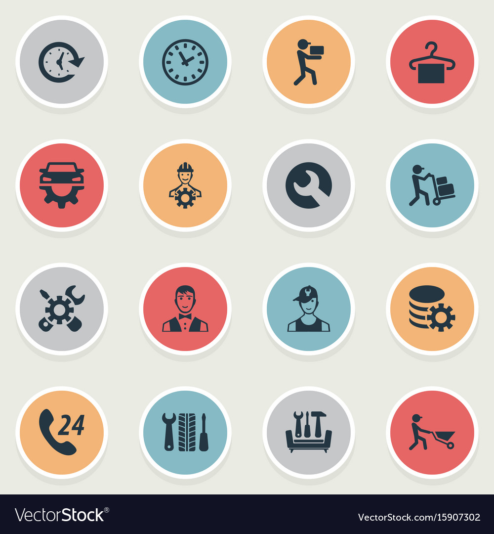 Set of simple support icons