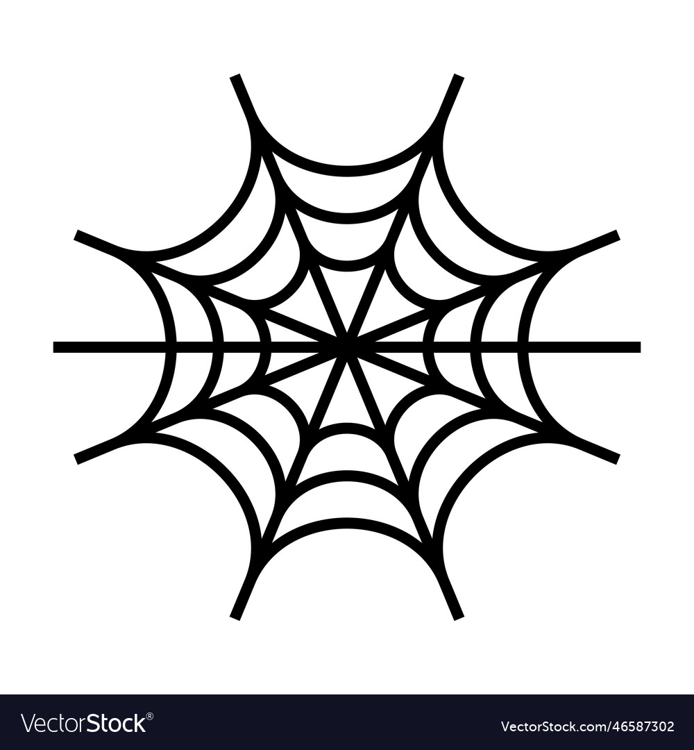 Spider web or halloween decoration icon