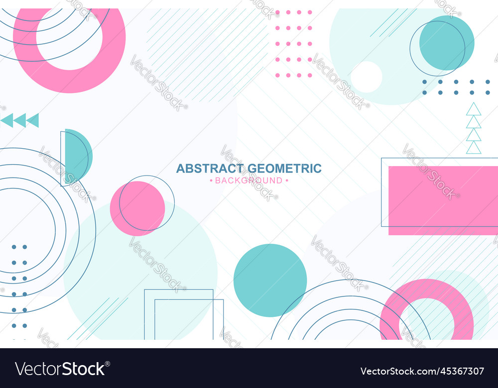 Abstract colorful geometric background in flat