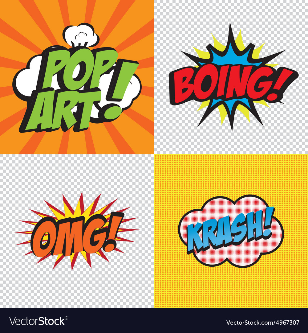 Abstract pop art objects on a special background
