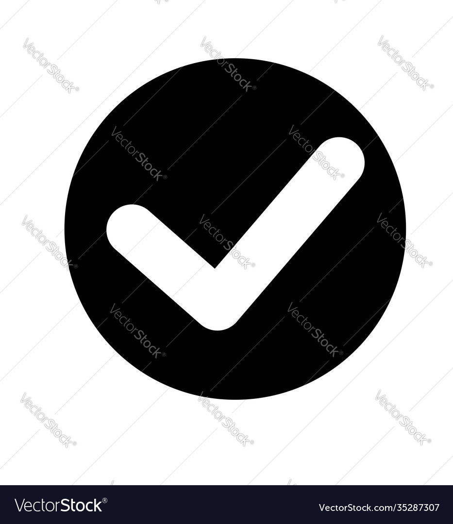 Check mark icons flat for web and mobile