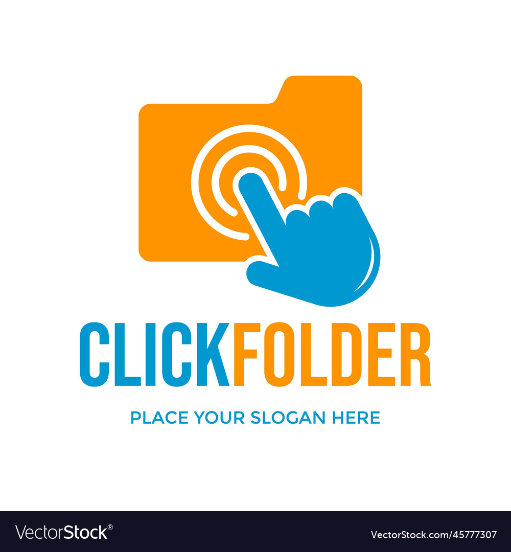 Click folder logo template this design use vector image Click folder logo template this design use