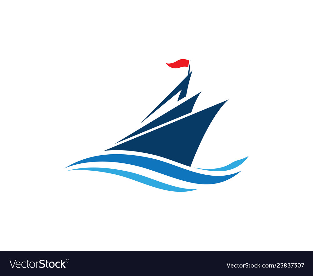 Cruise ship logo template icon