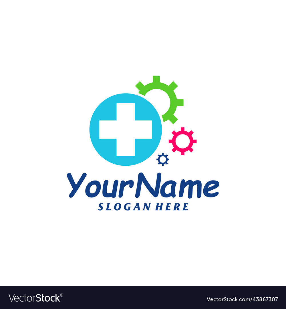 Health gear logo design template Royalty Free Vector Image