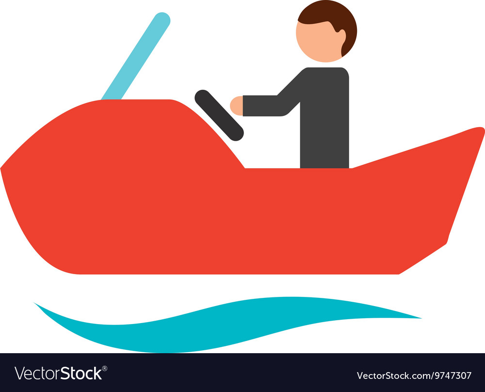 Jet ski isolated icon design