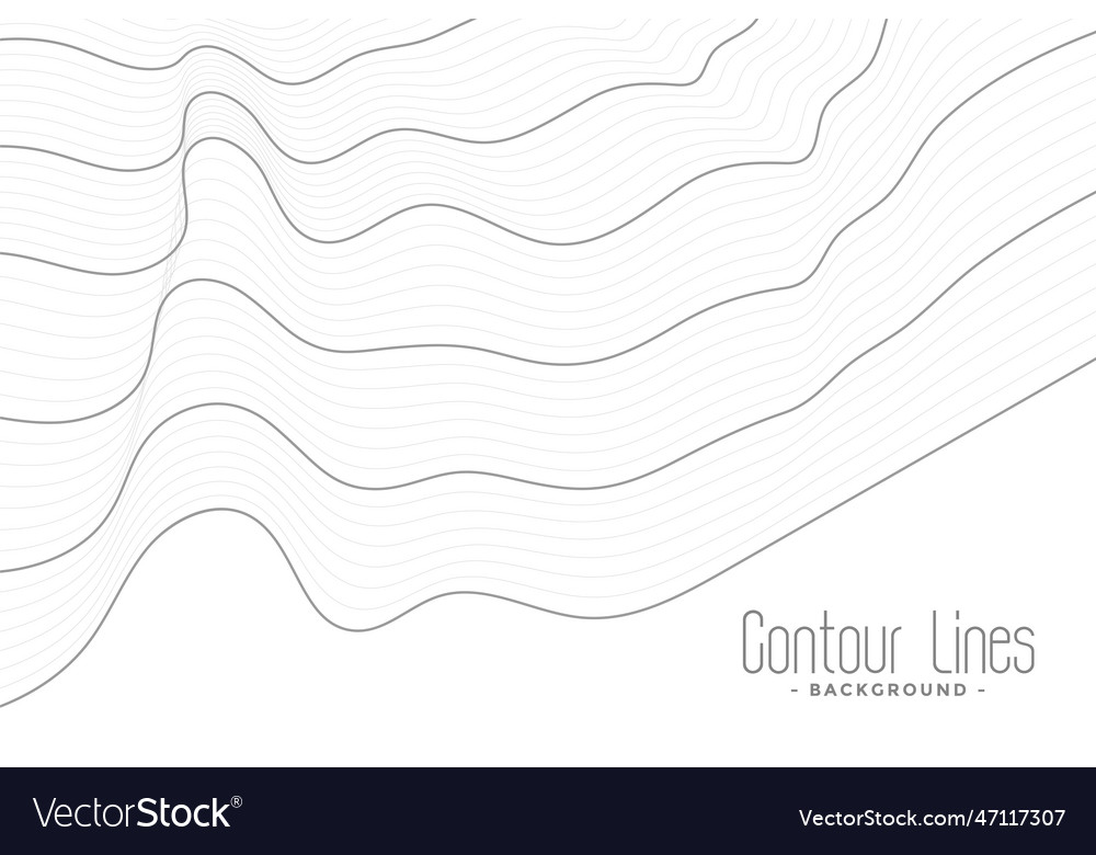 Minimal contour lines wave background Royalty Free Vector