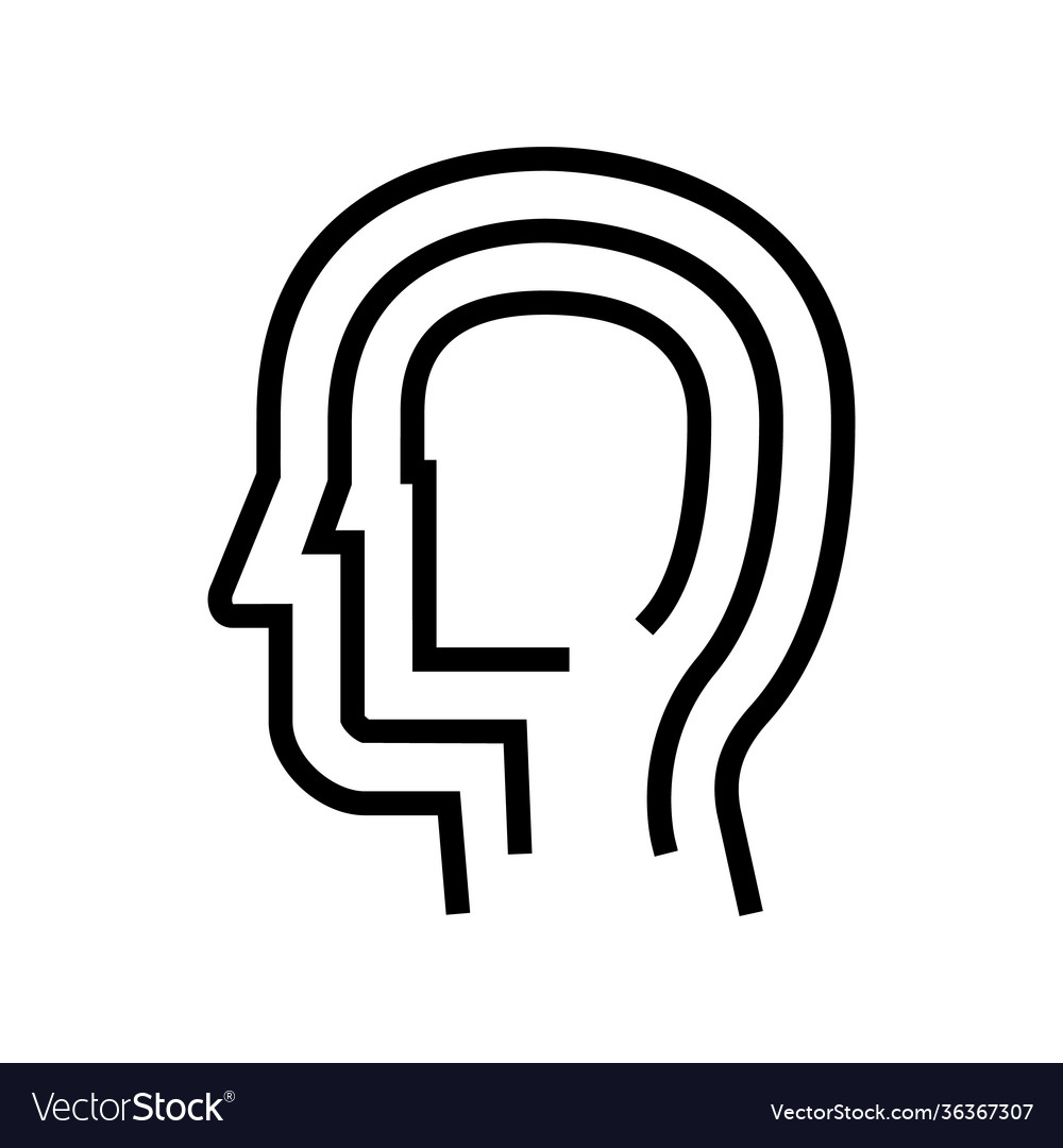 Ontologie Philosophie Linie Symbol vector image Ontologie Philosophie Linie Symbol