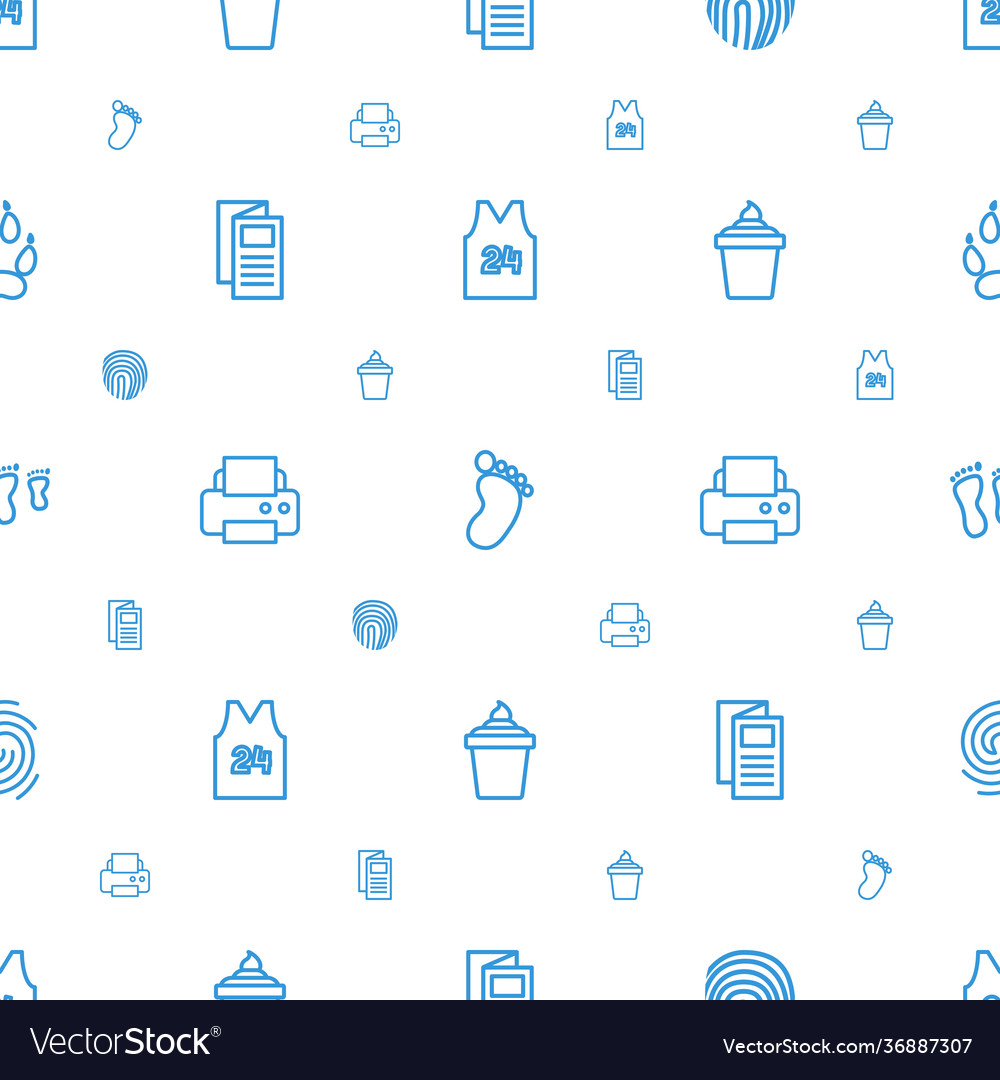 Print icons pattern seamless white background