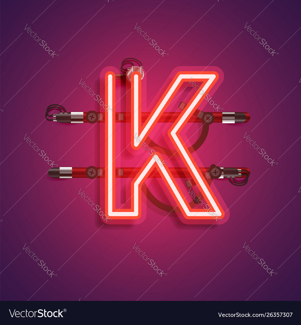 Realistic neon character with wires and console vector image Realistic neon character with wires and console
