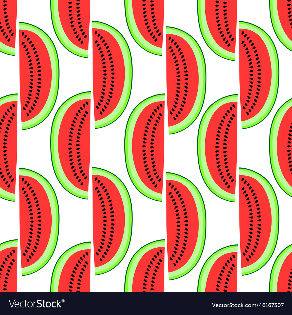 Seamless pattern with watermelon slices Vector Image Seamless pattern with watermelon slices