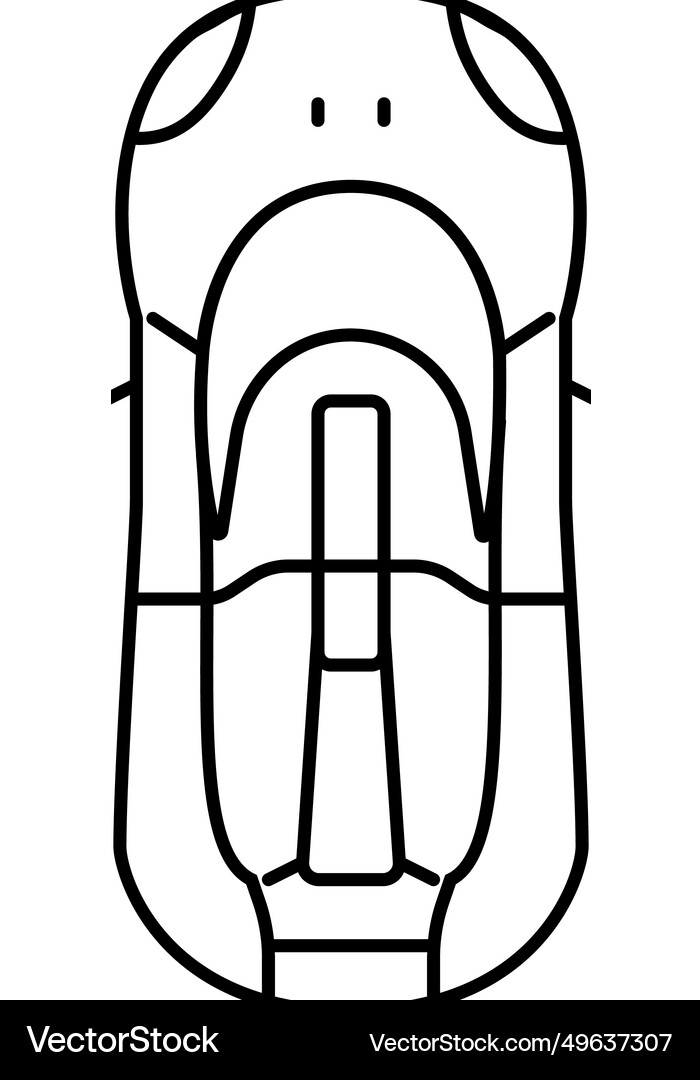 Speed car top view line icon Royalty Free Vector Image
