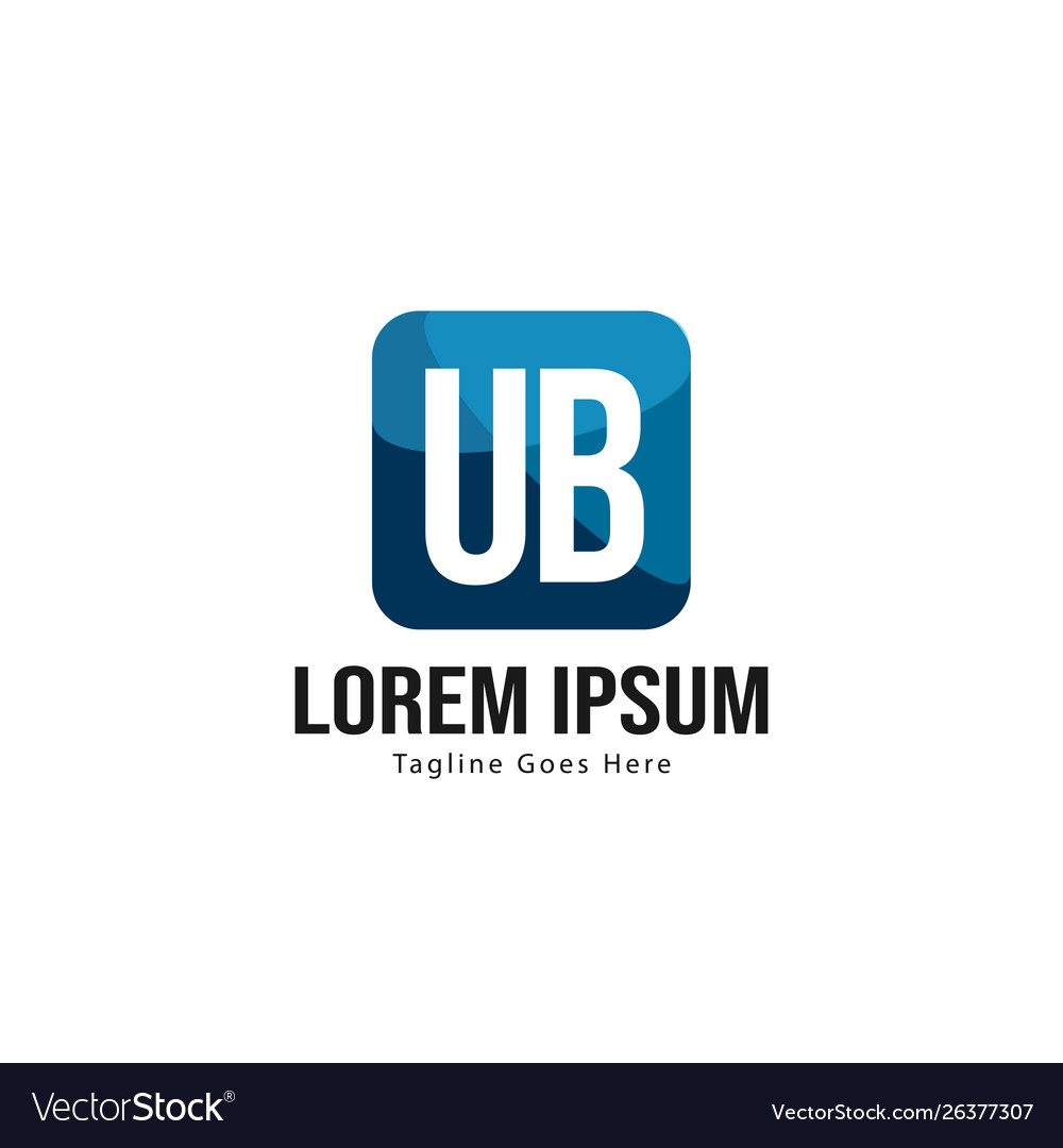 Ub letter logo design creative modern letters