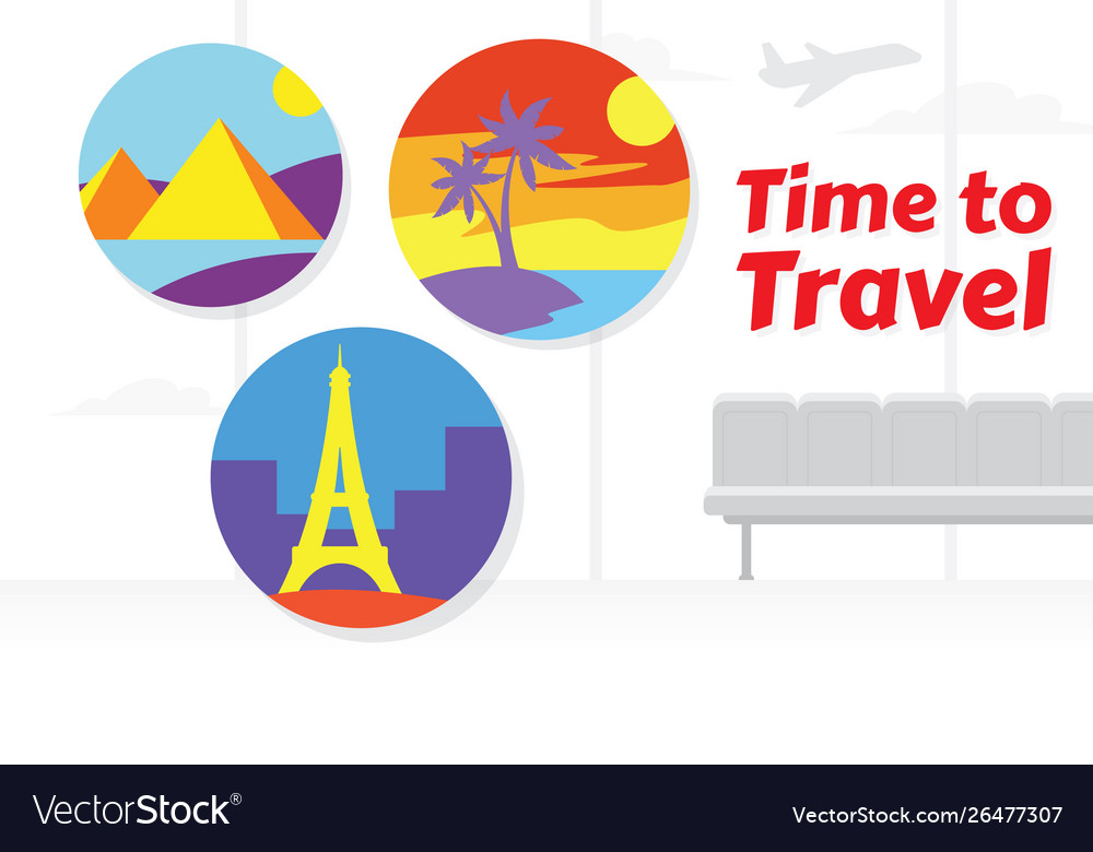 Vacation design for travel vector image Vacation design for travel
