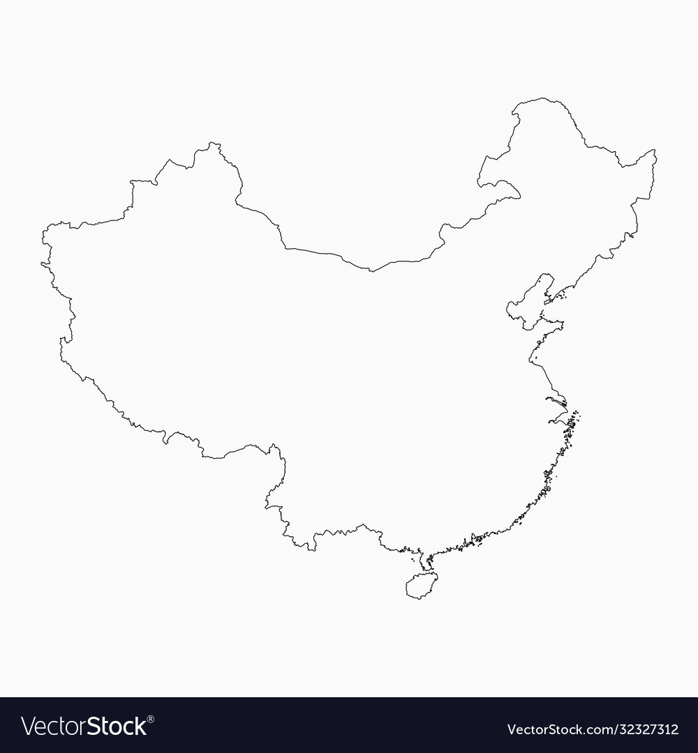 Asia country map china on background Royalty Free Vector