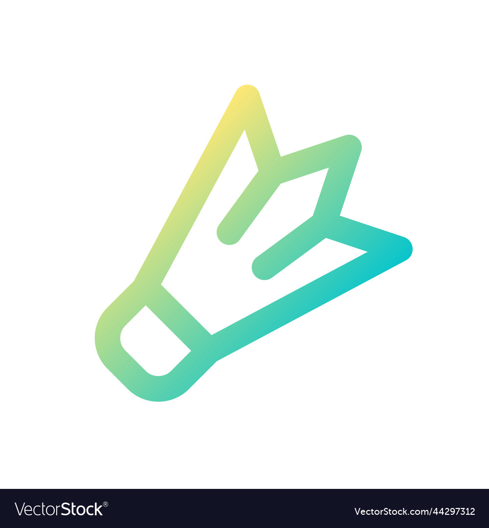 Badminton pixel perfect gradient linear ui icon vector image Badminton pixel perfect gradient linear ui icon