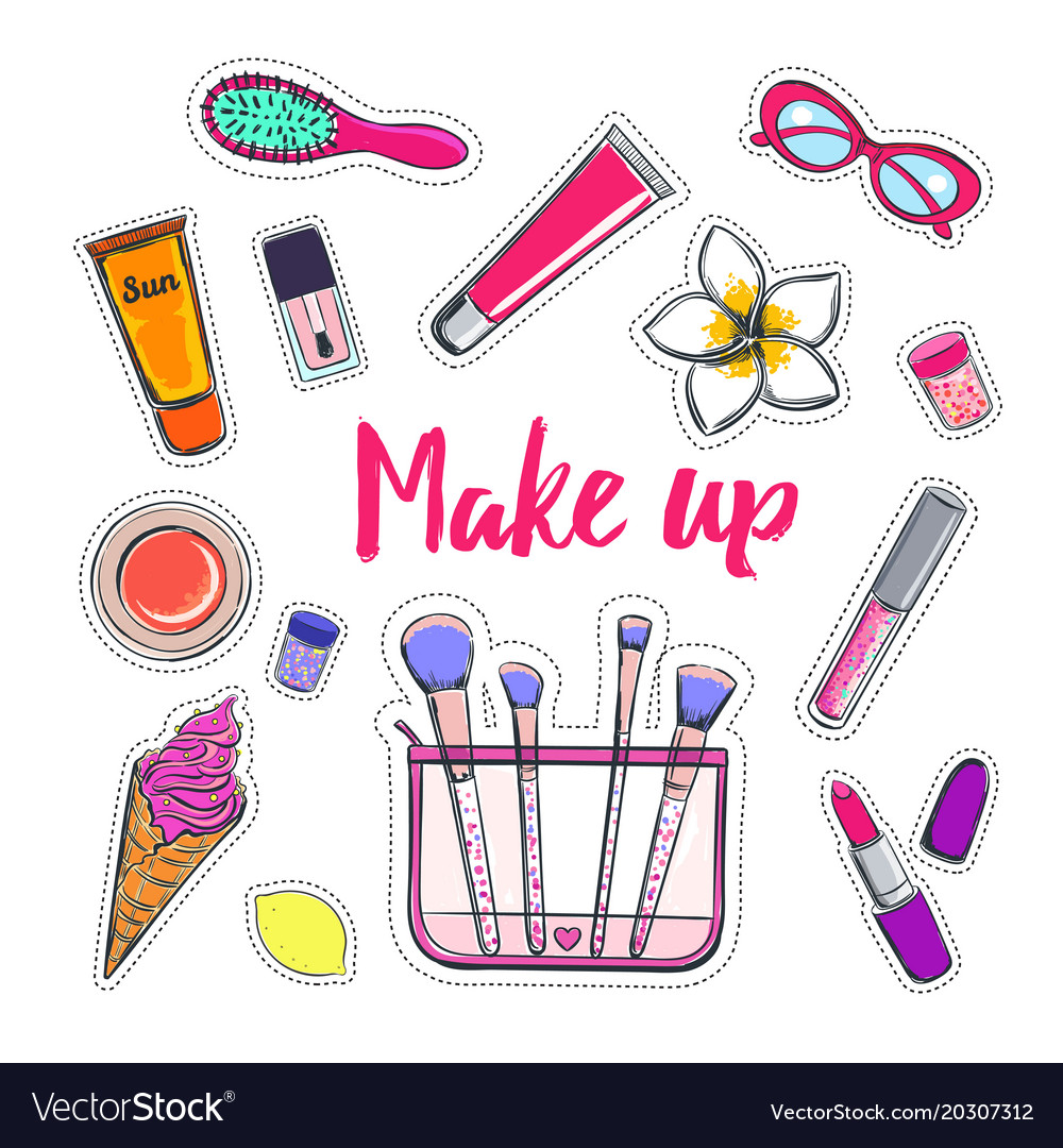 Schönheit und Make-up Aufkleber