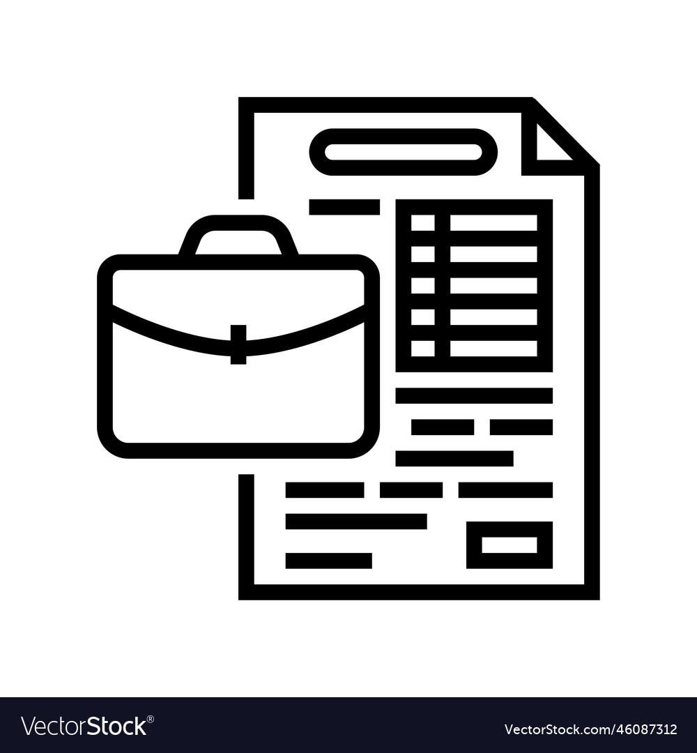 Document File Icon - Line Art