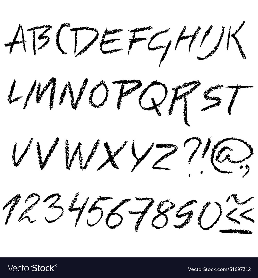 Handschriftliche pensil alphabet Textur