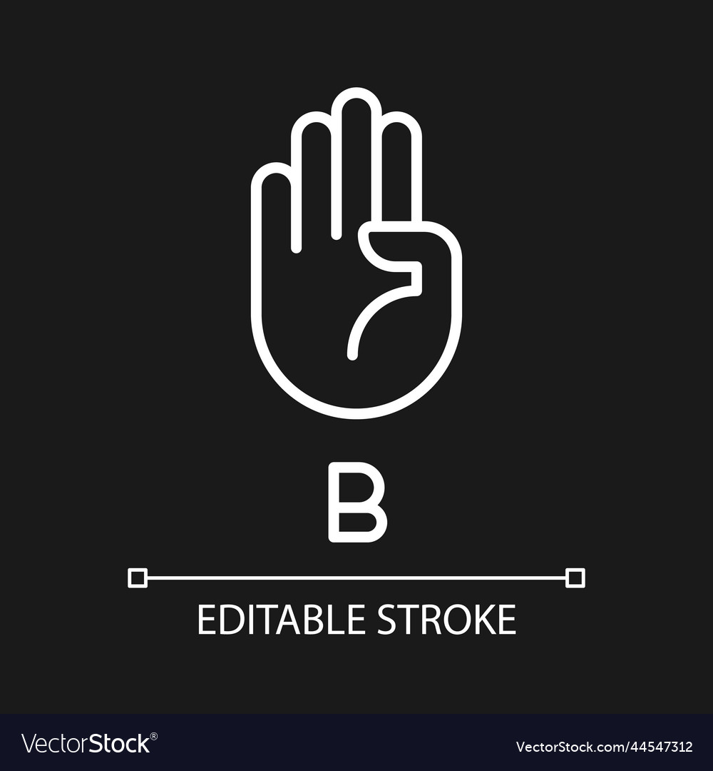 Letter b in american sign language pixel perfect