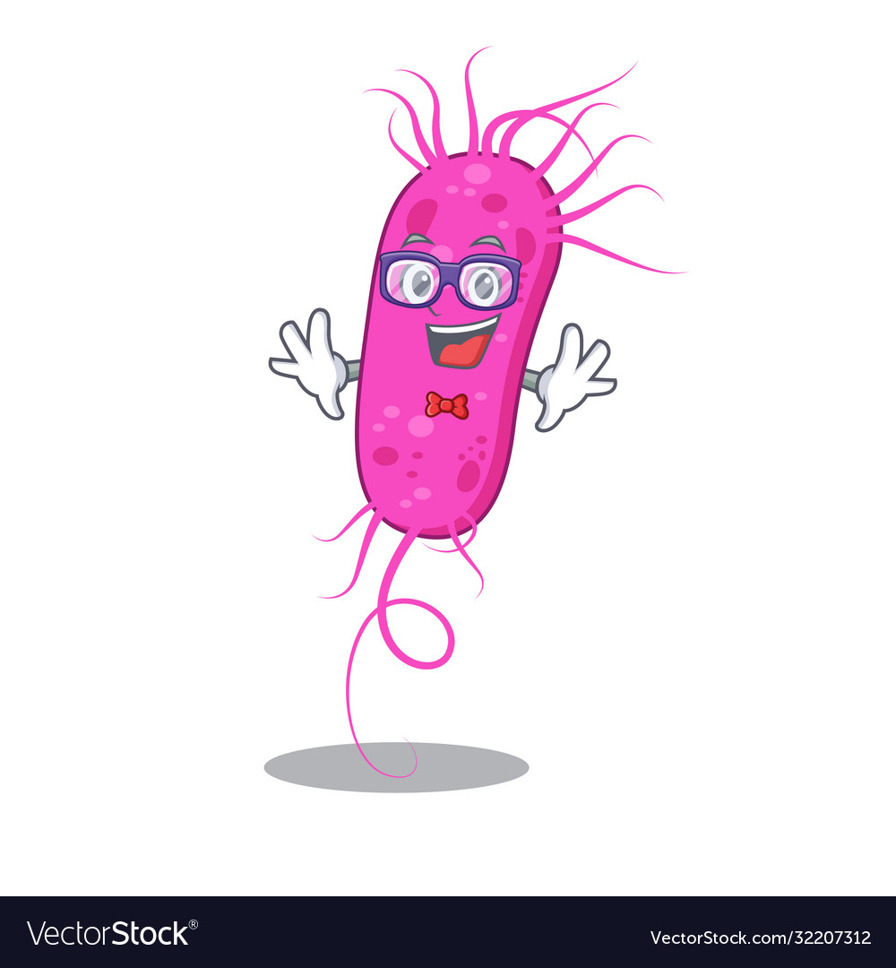 Mascot design style geek pseudomoa bacteria